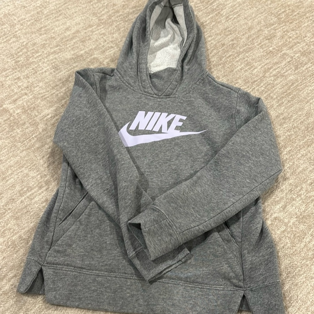 Girl’s Nike Pullover Gray Hoodie